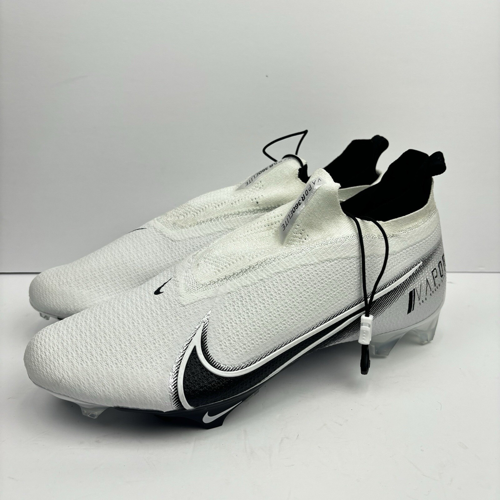 Nike Mens 15 W Vapor Edge Elite 360 Flyknit Football Cleats White Cv6317-100